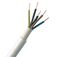 Installationskabel - 5x1,5mm² Ø12,5mm, Grå (metervare)