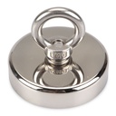 Magnet m. øjering, neodynium - Ø80mm (holder 250kg)