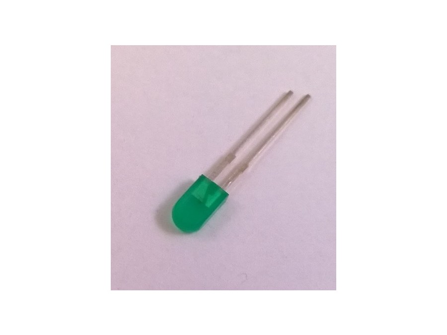 LED GRØN - 2,5 x 5mm m. rund top