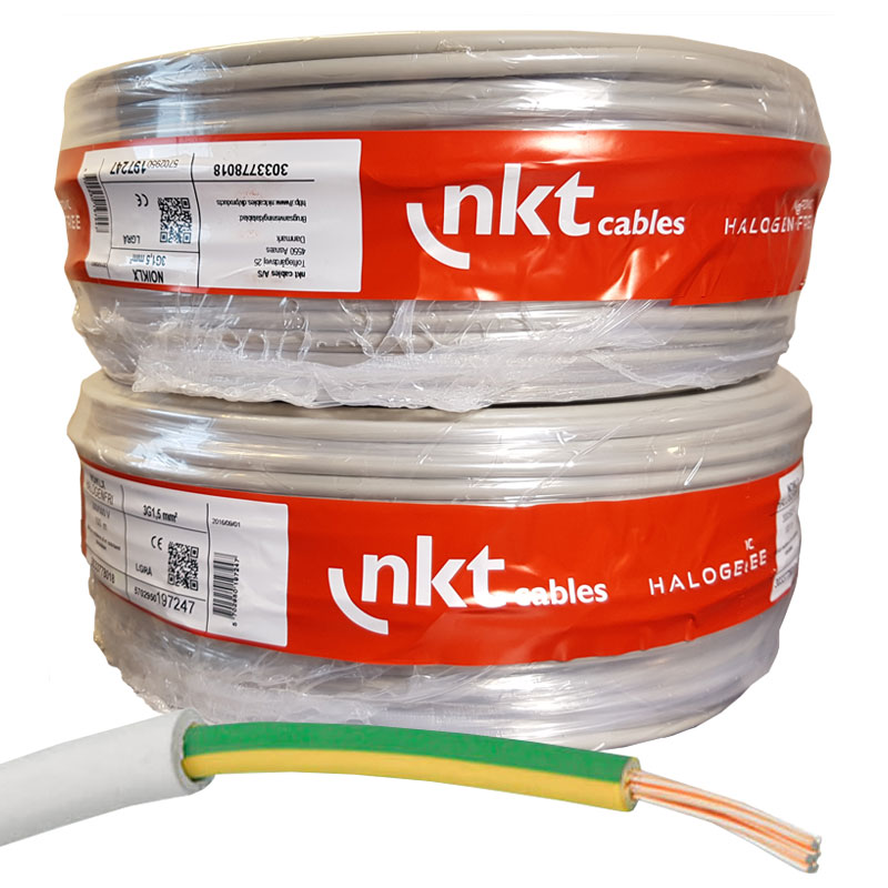NKT installationskabel 3x2,5mm² NOIKLX - 50 meter
