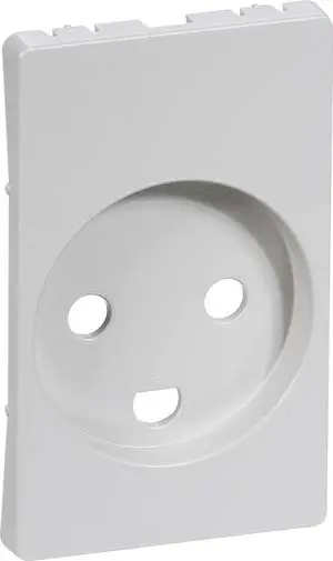 Fuga Afdækning for stikkontakt 1½ modul lysegrå