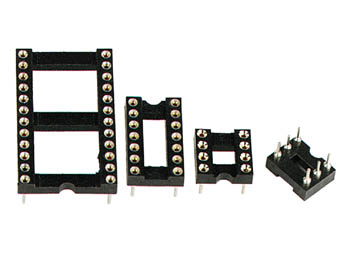 IC-sokkel m. tulipanben - 16 ben (7,62mm)