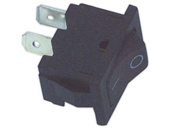Vippekontakt - 1P OFF-ON, 10A-250V, Sort (19,4x13mm hul)