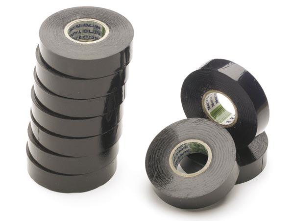 PVC isolerbånd - 19mm x 20m, Sort (1 rl.)