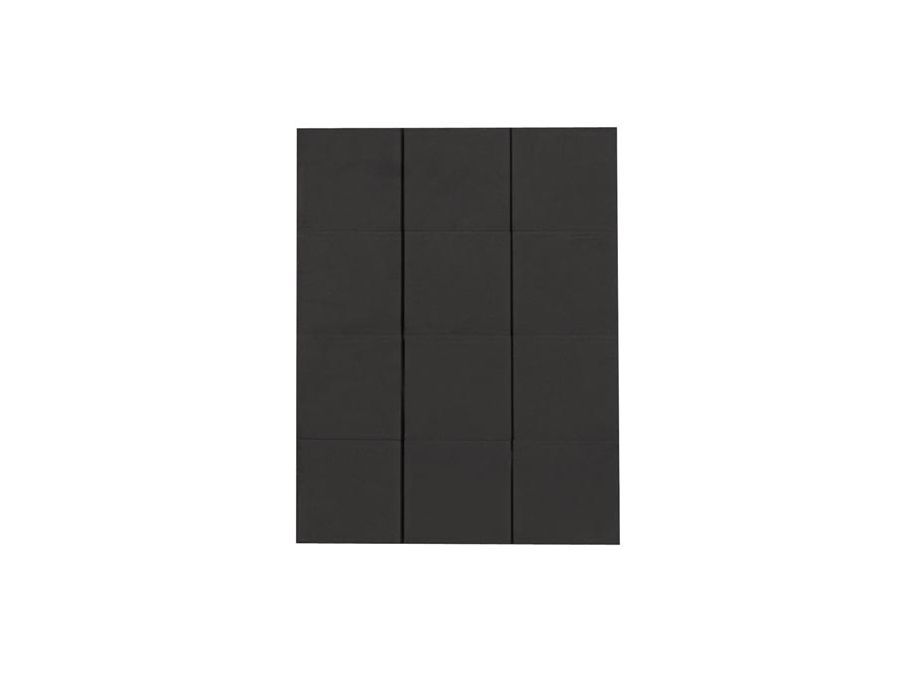 Gummifod - Sort selvklæbende 10x10x3,5mm (12 stk.)