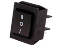 Vippekontakt - 2P ON-OFF-ON, 250V / 15A, Sort