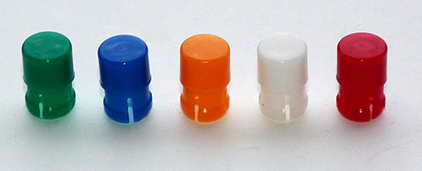 Linse/holder til 5mm LED - Rød, Rund (Ø7,1mm)