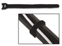 Velcro kabelstrips - 20,5cm sort (10 stk.)