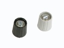 Drejeknap - 15mm / 4mm aksel, Sort