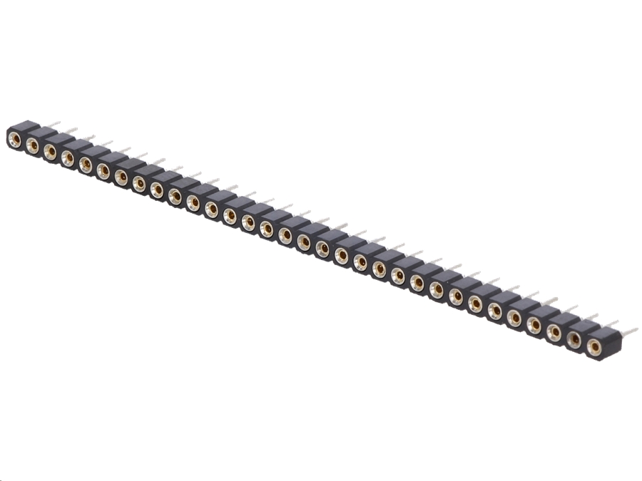 Tulipan IC-sokkel - Enkelt række, 32 pol, 2,54mm (SIL32)