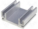 Køleplade - 30x30x12mm, Alu.
