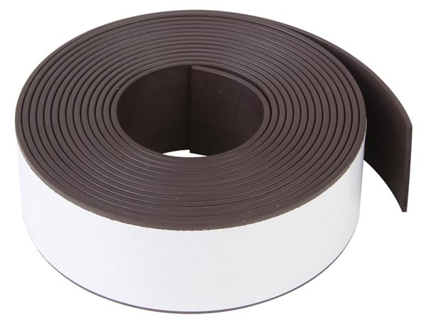 Magnetbånd - Enkeltsidet selvklæbende, 25x1,5mm (3m)