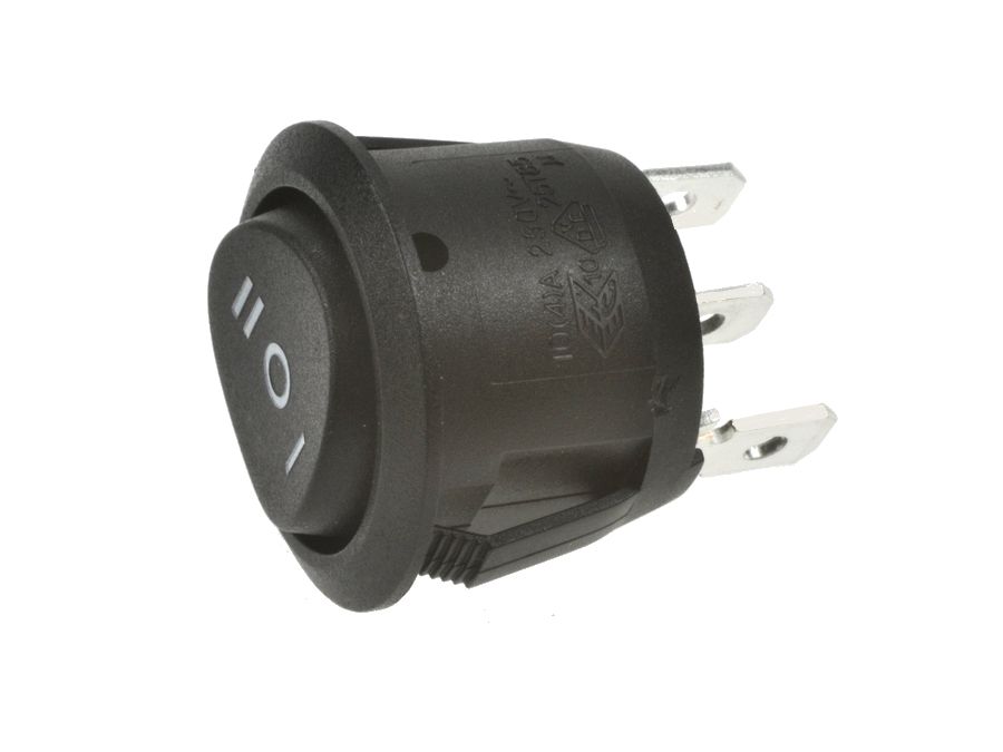Vippekontakt - 1P ON-OFF-ON, sort