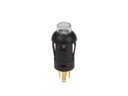 Rund mini trykkontakt - 1P OFF-(ON) Rød LED (Ø7,8mm)