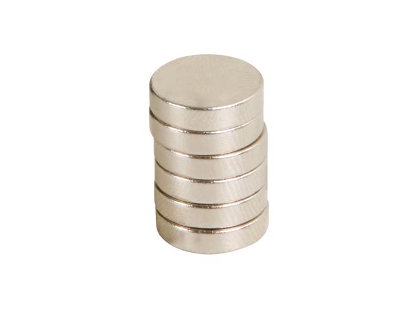 Magnet, neodynium - Cyl. N35-45 Ni Ø12x3mm (6 stk.)