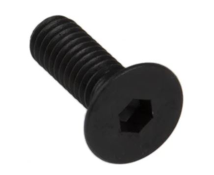 Maskinskrue, undersænket - M4x12mm HEX-2.5 Sort (25 stk.)