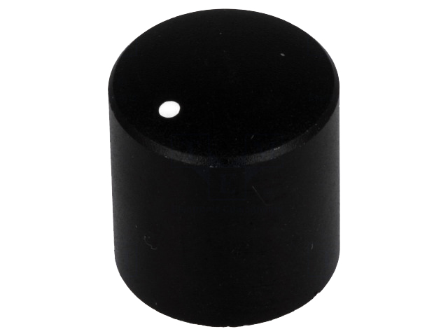 Drejeknap til 6mm aksel - Ø15x16mm (Sort)