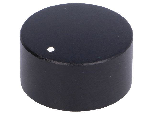 Drejeknap til 6mm aksel - Ø30x16mm (Sort)