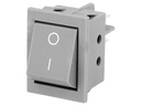 Vippekontakt - 250Vac / 15A, ON-OFF, Grå (DPST)