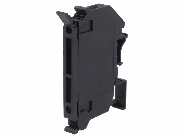 DIN-skinne sikringsholder - 5x20mm sikring, max 6,3A, Sort