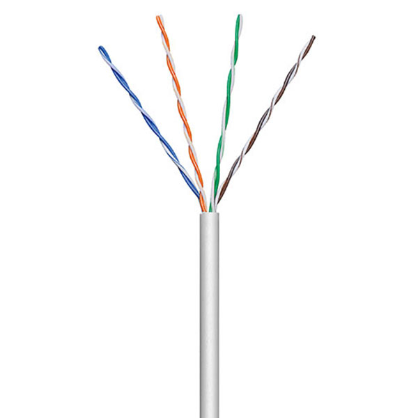 Installationskabel (stiv), UTP CAT6, grå - 100 m