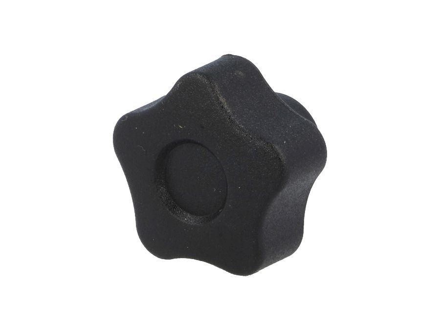 Fingerskrue - M5 x L10mm gevindhul, Ø25mm greb (Sort)