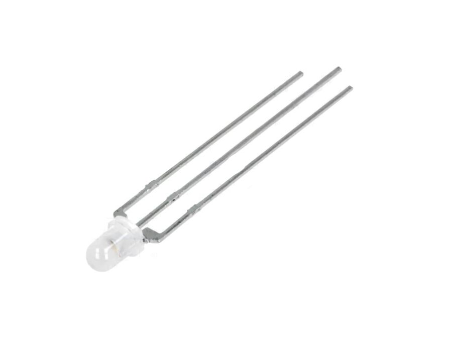 3mm tofarve LED - Rød/grøn (40/30mcd) fælles anode