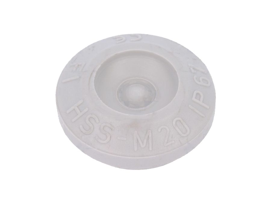 TPE kabelgennemføring - Ø7-12mm, IP67, Grå (M20 hul)