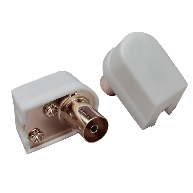 Coax stik Hun vinkel Grå