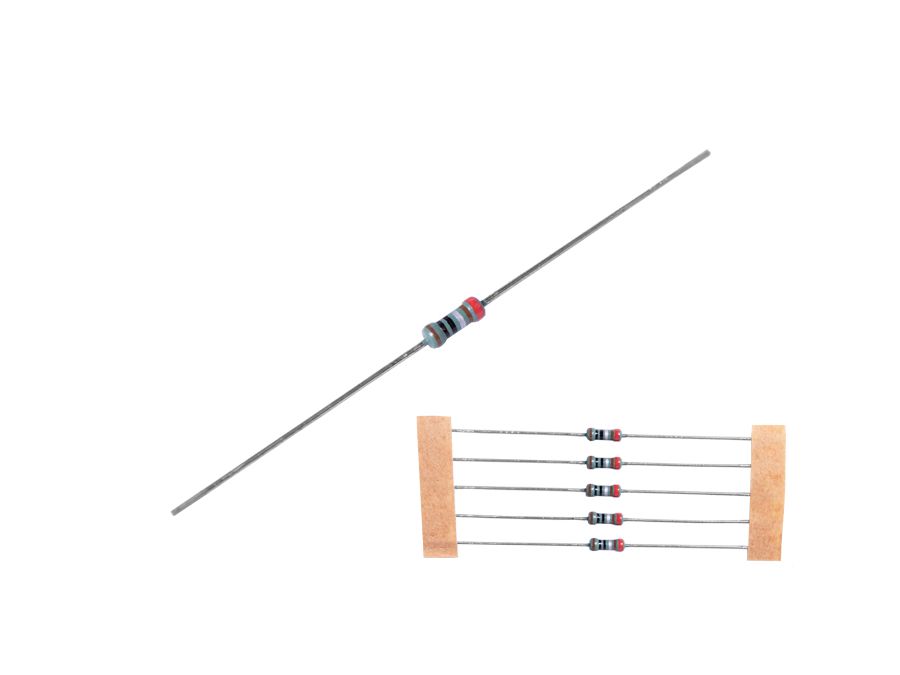 Metalfilmmodstand - 4,75ohm 0,6W ±1% (Ø2,5x6,8mm)