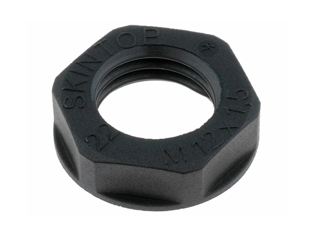 Plastmøtrik - M12, Sort