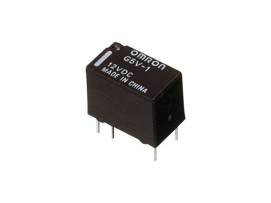 Miniature relæ - 12VDC 1A, 1 x skifte (SPDT), 6-ben (2,54mm)