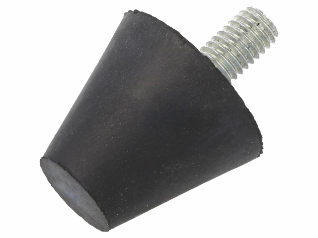 Vibrationsdæmp. gummifod - M5x10mm gevind, Ø20mm, konisk