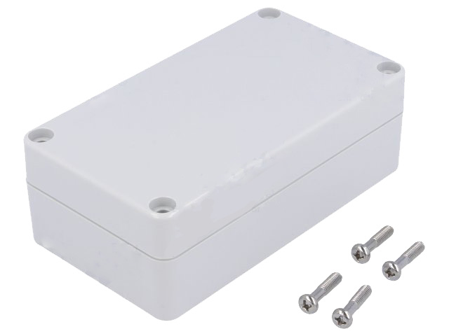 G203 plastkabinet - Lysegrå, IP65 (115x65x40mm)