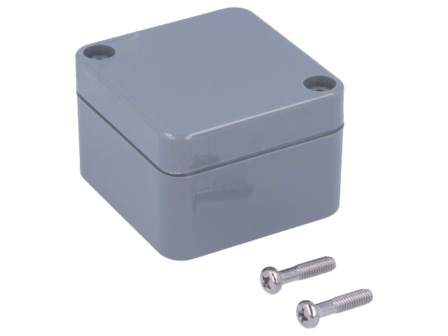 G362 plastkabinet - Mørkegrå, IP65 (50x52x32mm)