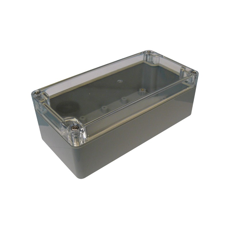 G368C plastkabinet - Klart låg, IP65 (80x160x55mm)