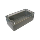 G368C plastkabinet - Klart låg, IP65 (80x160x55mm)