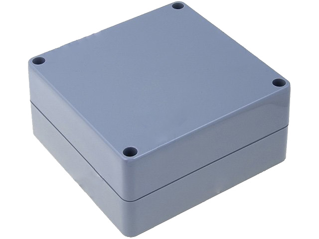 G386 plastkabinet - Mørkegrå, IP65 (120x120x60mm)