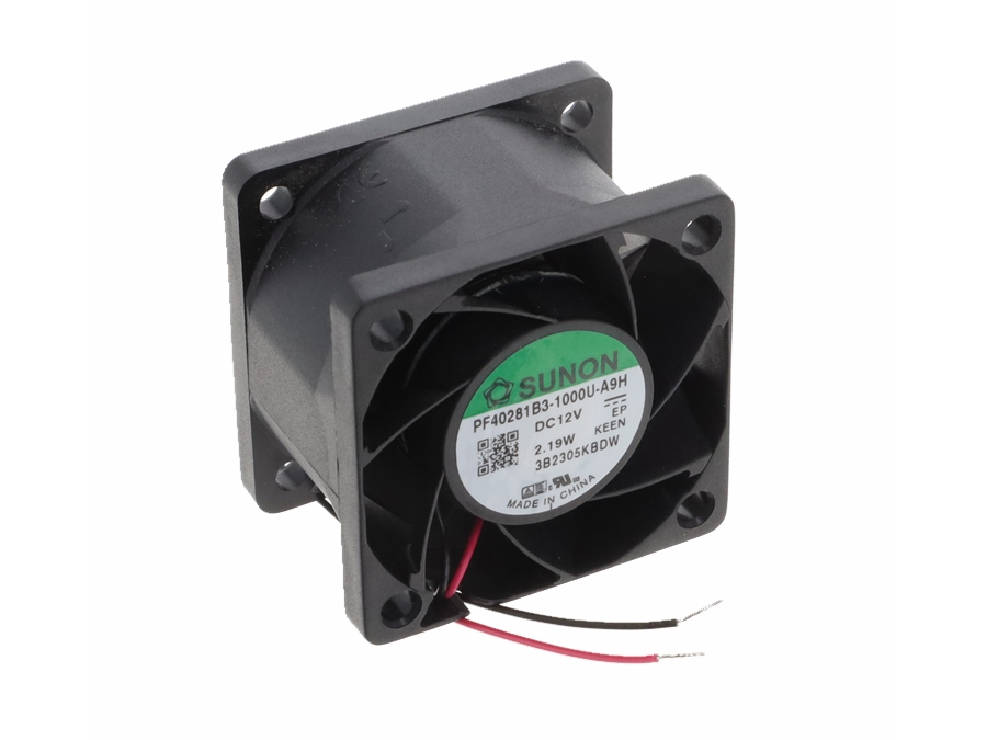 DC blæser - 40x40x28mm 12Vdc 587mA 7W, kugleleje, 2-ledn.