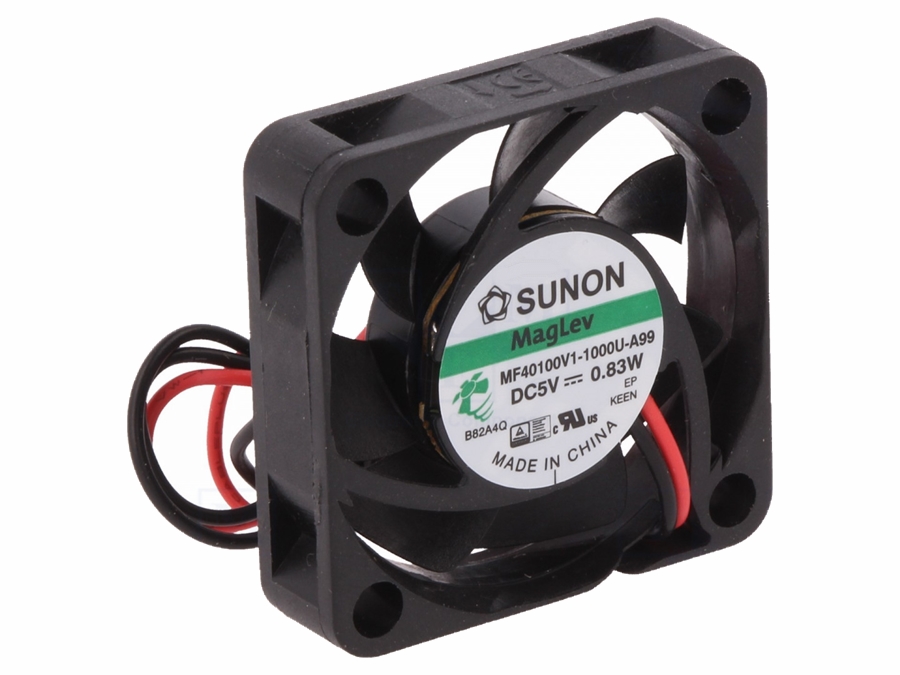 DC blæser - 40x40x10mm 5Vdc / 0,83W Vapo, 2 ledn.