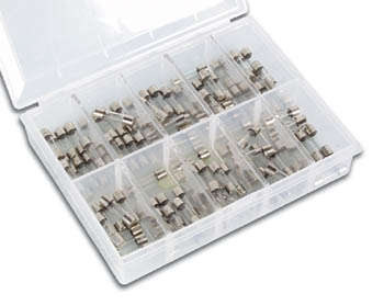 Sikringssortiment - 100 stk. 5x20mm, Flink (0,1A - 5A)