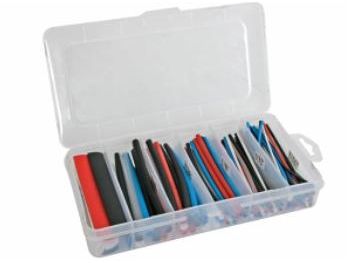 Krympeflex-sortiment - Ø1-9mm, 2:1, Fl. farver (170 stk.)