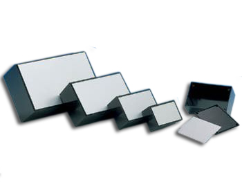 TEKO optativ ABS kabinet - Sort m. alu.toppanel (85x56x36mm)