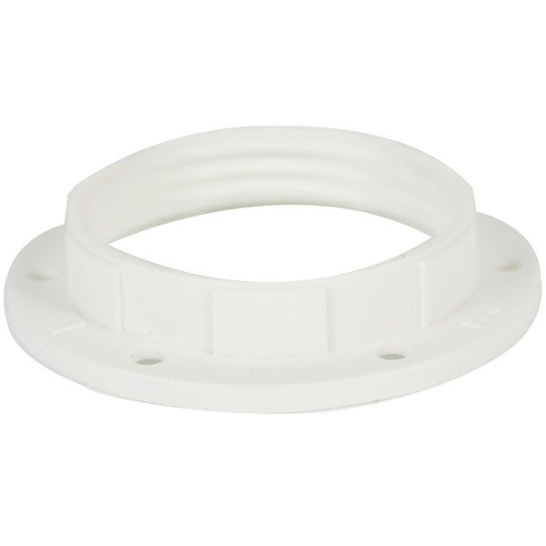 Omløbsring 57mm til E27 kronefatning i hvid