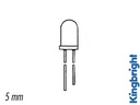 5mm fototransistor - 940nm, 30V, Vandklar (30°)
