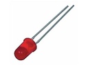 3mm std. LED - Rund, RØD diffus (460mcd 50°)