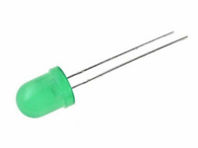 8mm LED - Rund, GRØN diffus (12,5mcd)