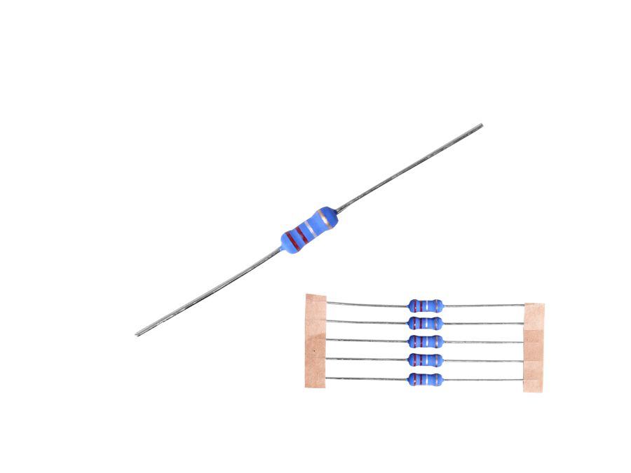 Metalfilmmodstand - 5,6ohm / 1W, Ø3,5x10mm (±5%)