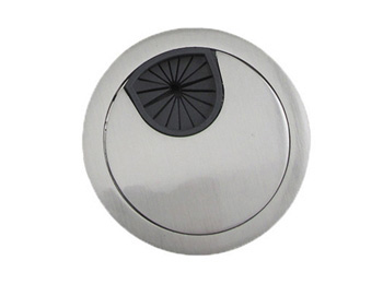 Bord-kabelgennemføringsflange - Børstet stål, Ø60mm