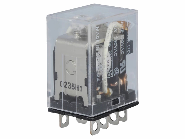 Heavy duty relæ - 24VAC / 10A, 2 x skifte (DPDT)